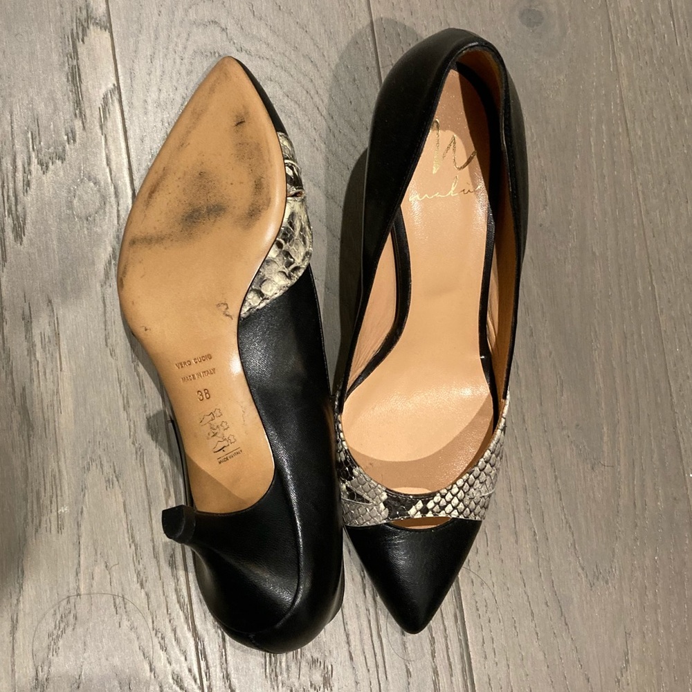 Black/python Italian pumps - Picture 6 of 10